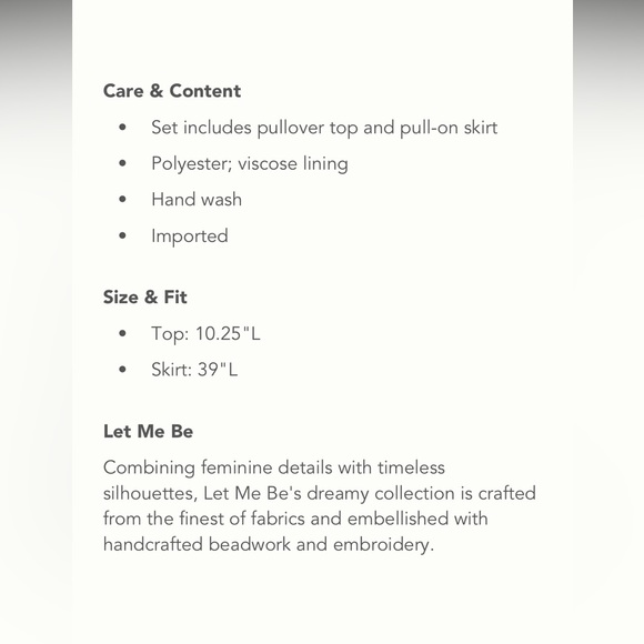 ✨ Set! Anthropologie Top & Tiered Skirt Set Sz L - Picture 4 of 4